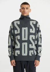 SOS Pullover 'Verbier' Grün/Rosa/Braun/Grau/Hellgrau