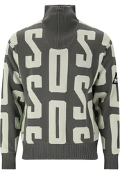 SOS Pullover 'Verbier' Grün/Rosa/Braun/Grau/Hellgrau