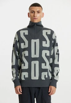 SOS Pullover 'Verbier' Grün/Rosa/Braun/Grau/Hellgrau