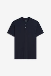 T-Shirt CILANO mit kurzer Knopfleiste