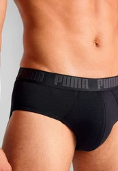 PUMA BODYWEAR BASIC BRIEF Logo Webbund Lila/Schwarz/Braun