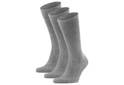 FALKE Kurzsocken Herren Family SO (3er Pack) Grau/Dunkelgrau/Hellgrau