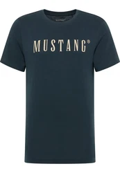 MUSTANG T-Shirt 'Austin' dunkelblau/offwhite