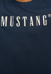 MUSTANG T-Shirt 'Austin' dunkelblau/offwhite