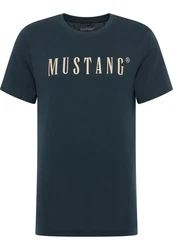 MUSTANG T-Shirt 'Austin' dunkelblau/offwhite