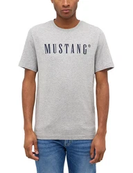 MUSTANG T-Shirt 'Austin' Grau/Rot/Mintgrün/Braun