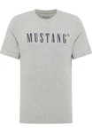 MUSTANG T-Shirt 'Austin' Grau/Rot/Mintgrün/Braun