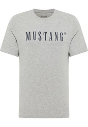 MUSTANG T-Shirt 'Austin' Grau/Rot/Mintgrün/Braun
