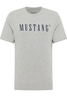 MUSTANG T-Shirt 'Austin' Grau/Rot/Mintgrün/Braun