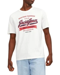 Jack & Jones Print-Shirt (Spar Set, 3er-Pack) Hellblau/Mischfarben/Schwarz/Dunkelblau/Blau