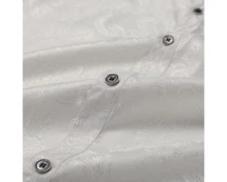 Allthemen Langarmhemd Regular Fit Herren Freizeithemd Weiß/Khaki