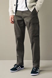 Next Cargohose Regular Fit Cargohose Dunkelgrün/Khaki
