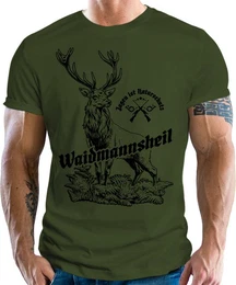 T-Shirt fr Jger: Waidmannsheil - Jagen ist Naturschutz