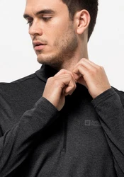 Jack Wolfskin Stehkragenpullover SKY THERMAL HZ Schwarz/Dunkelgrau