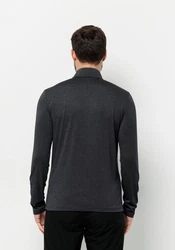 Jack Wolfskin Stehkragenpullover SKY THERMAL HZ Schwarz/Dunkelgrau