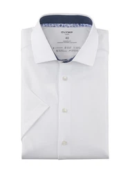 OLYMP Kurzarmhemd Luxor 24/Seven Modern Fit Weiß/Blau/Creme/Grau/Hellblau