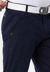 Cipo & Baxx Chinohose Dunkelblau/Blau