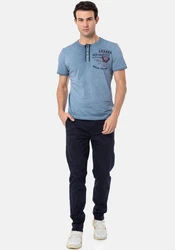 Cipo & Baxx Chinohose Dunkelblau/Blau