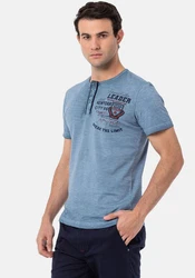 Cipo & Baxx Print-Shirt Blau/Grau/Hellblau