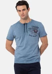 Cipo & Baxx Print-Shirt Blau/Grau/Hellblau