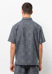 Jack Wolfskin Kurzarmhemd KARANA SHIRT Blau/Grau