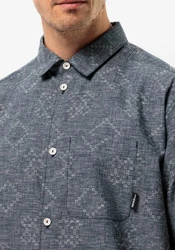 Jack Wolfskin Kurzarmhemd KARANA SHIRT Blau/Grau