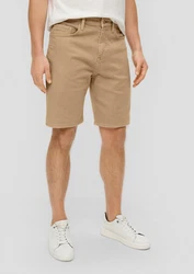 s.Oliver Stoffhose Jeans-Shorts Regular Fit High Rise Straight Leg Khaki/Beige/Braun