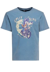 KingKerosin Print-Shirt Split The Road Blau/Hellblau