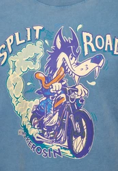 KingKerosin Print-Shirt Split The Road Blau/Hellblau