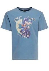 KingKerosin Print-Shirt Split The Road Blau/Hellblau
