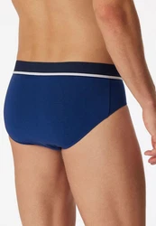 Schiesser Slip Organic Cotton mit sportlichem Webgummibund Dunkelblau/Blau