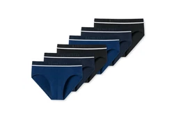 Schiesser Slip Organic Cotton mit sportlichem Webgummibund Dunkelblau/Blau