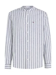 Tommy Jeans Langarmhemd TJM MAO STRIPE LINEN BLEND SHIRT Dunkelblau/Rot/Hellblau