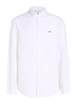 Tommy Jeans Langarmhemd TJM ENTRY REG OXFORD SHIRT mit Logoprägung Weiß/Creme