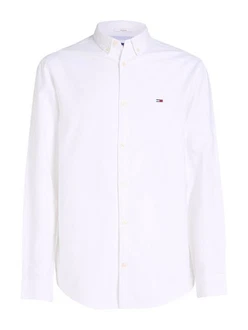 Tommy Jeans Langarmhemd TJM ENTRY REG OXFORD SHIRT mit Logoprägung