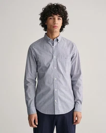 Langarmhemd REG POPLIN MICROCHECK SHIRT Micro-kariert, Popeline, leicht, strapazierfhig und pflegeleicht