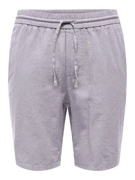Chinoshorts Leichte Stoff Shorts Bermuda Hose ONSLINUS 5058 in Hellgrau