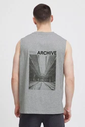 !Solid Tank-Top SDMElamdro Streetwear Hellgrau/Grau