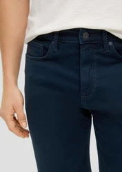 s.Oliver Stoffhose Jeans-Shorts Regular Fit High Rise Straight Leg Dunkelblau/Blau