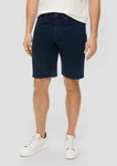 s.Oliver Stoffhose Jeans-Shorts Regular Fit High Rise Straight Leg Dunkelblau/Blau