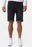 Indicode Herren Fife Jeans Shorts mit 5 Taschen Schwarz/Dunkelgrau/Braun