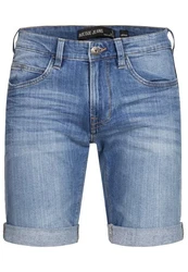 Indicode Herren Fife Jeans Shorts mit 5 Taschen Dunkelblau/Hellblau/Blau