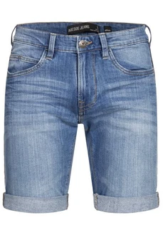 Indicode Herren Fife Jeans Shorts mit 5 Taschen Dunkelblau/Hellblau/Blau