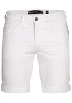 Indicode Herren Fife Jeans Shorts mit 5 Taschen Weiß/Creme/Grau