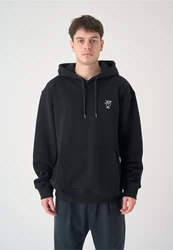 Cleptomanicx Kapuzensweatshirt Sketch Gull schwarz
