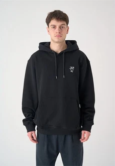 Cleptomanicx Kapuzensweatshirt Sketch Gull schwarz