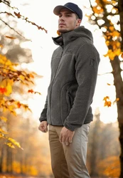 Arctic Seven Fleecejacke ASSensio Hellgrau/Grau/Dunkelgrau/Braun