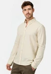 Indicode Langarmhemd Brayden Khaki/Beige/Weiß Indicode Langarmhemd Brayden Khaki/Beige/Weiß