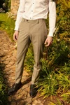 Next Anzughose Slim-Fit-Anzughose Khaki/Beige/Braun