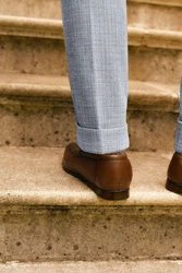Next Strukturierte Anzughose Slim Fit (1-tlg) Grau/Hellblau